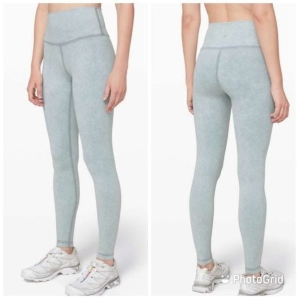 Lululemon Wunder Under High-Rise Tight Snow Washed chambray 28" NWOT size 12